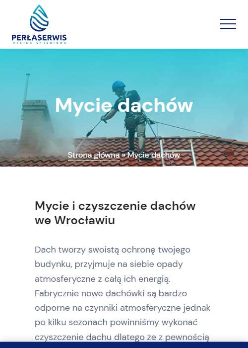 Mycie ciśnieniowe dachów, elewacji, kostki brukowej w mieście Wrocław – Perła Serwis